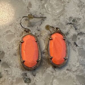 Kendra Scott Elegant Coral Drop Earrings